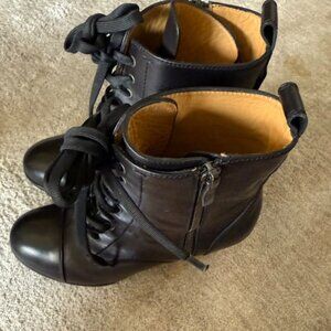 Barbara Bui lace up platform boots, size 38